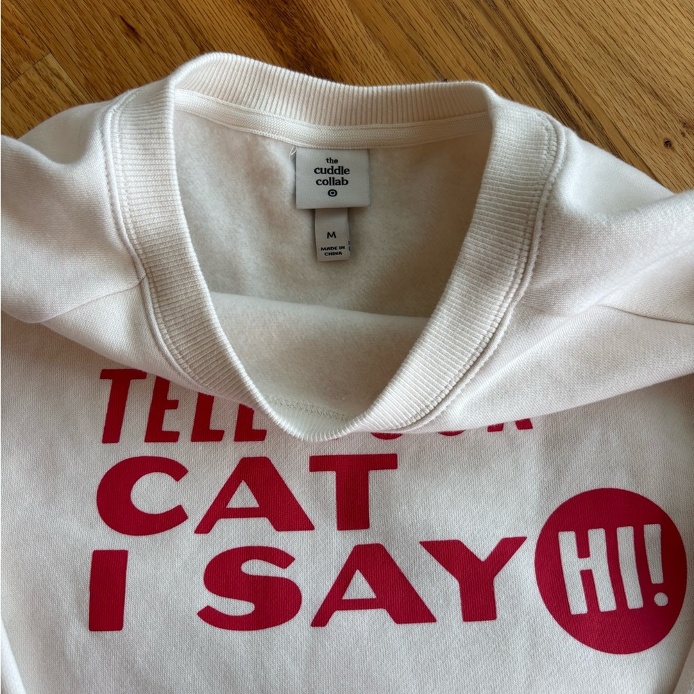 Cream Cat Lover Crewneck Sweatshirt - Picture 2 of 3